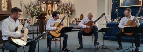 Baltijos gitarų kvartetas Druskininkų bažnyčioje koncertavo pirmą kartą