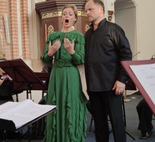Solistai K. Zmailaitė ir E. Seilius koncertuoja Druskininkų bažnyčioje