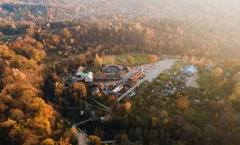 Pavilniu regioninis parkas belmontas is virsaus ruduo diena horizontali Walkable Vilnius